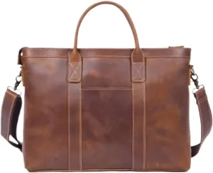 Mens Handbags Briefcases Messenger Shoulder Bags Genuine Leather Crossbody Bags Laptop Bags Computers Bags 16.1Inch