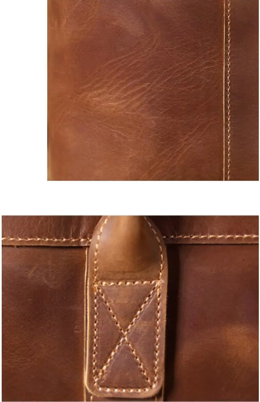 Mens Handbags Briefcases Messenger Shoulder Bags Genuine Leather Crossbody Bags Laptop Bags Computers Bags 16.1Inch