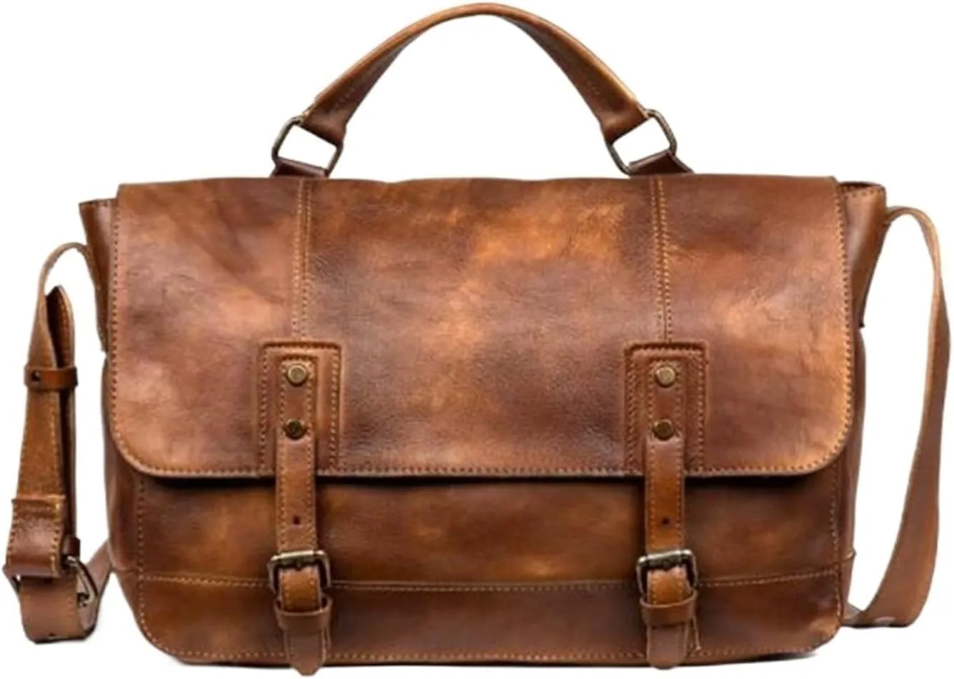 Mens Handbags Briefcases Messenger Shoulder Bags Genuine Leather Crossbody Bags Laptop Bags Travel Bags 15Inch