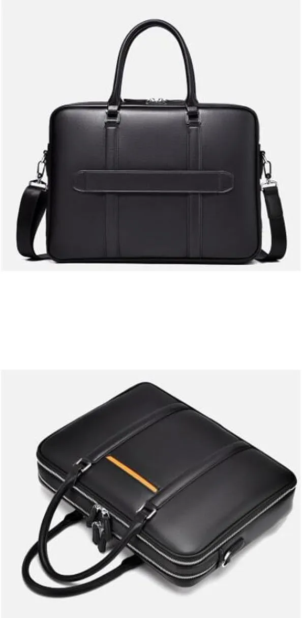 Mens Handbags Briefcases Shoulder Bags Casual Daypacks Genuine Leather Laptop Bags Messenger Bags 15.3Inch
