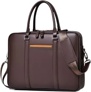 Mens Handbags Briefcases Shoulder Bags Casual Daypacks Genuine Leather Laptop Bags Messenger Bags 15.3Inch