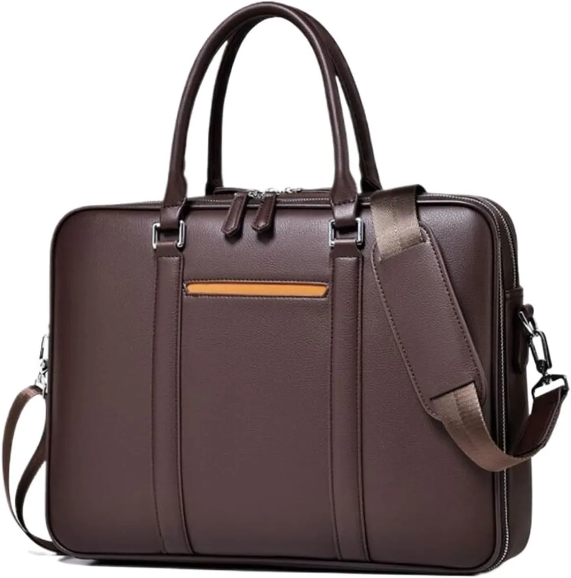 Mens Handbags Briefcases Shoulder Bags Casual Daypacks Genuine Leather Laptop Bags Messenger Bags 15.3Inch