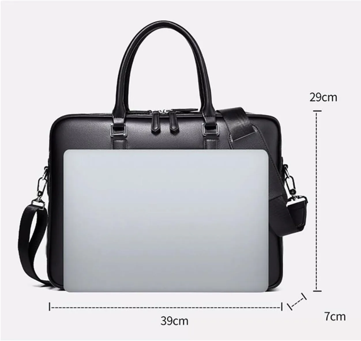 Mens Handbags Briefcases Shoulder Bags Casual Daypacks Genuine Leather Laptop Bags Messenger Bags 15.3Inch