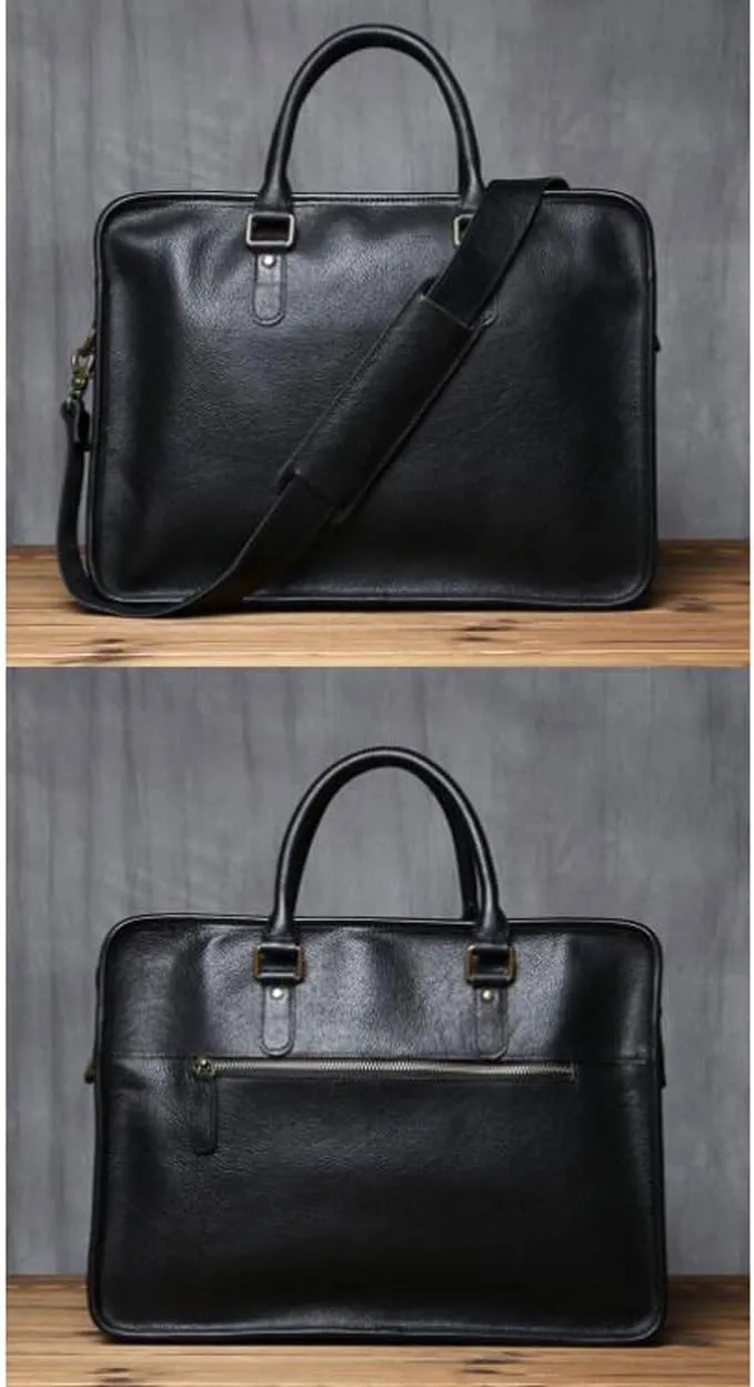 Mens Handbags Briefcases Shoulder Bags Crossbody Bags Messenger Bags Genuine Leather Laptop Bags 15.9Inch