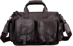 Mens Handbags Messenger Shoulder Bags Genuine Leather Business Briefcases Laptop Bags Carrying Cases Travel Bags