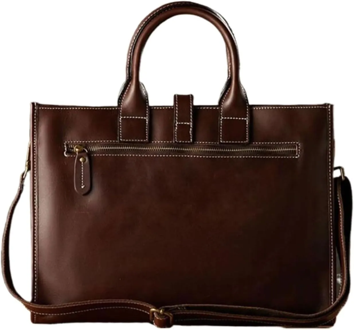 Mens Handbags Messenger Shoulder Bags Genuine Leather Business Briefcases Laptop Bags Crossbody Bags 14.6Inch