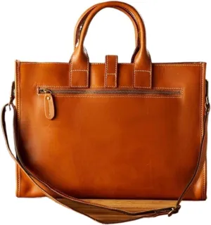 Mens Handbags Messenger Shoulder Bags Genuine Leather Business Briefcases Laptop Bags Crossbody Bags 14.6Inch