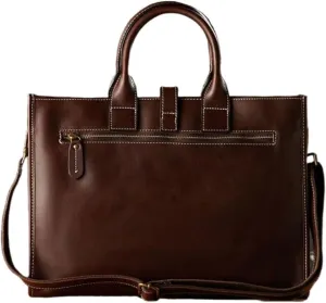 Mens Handbags Messenger Shoulder Bags Genuine Leather Business Briefcases Laptop Bags Crossbody Bags 14.6Inch