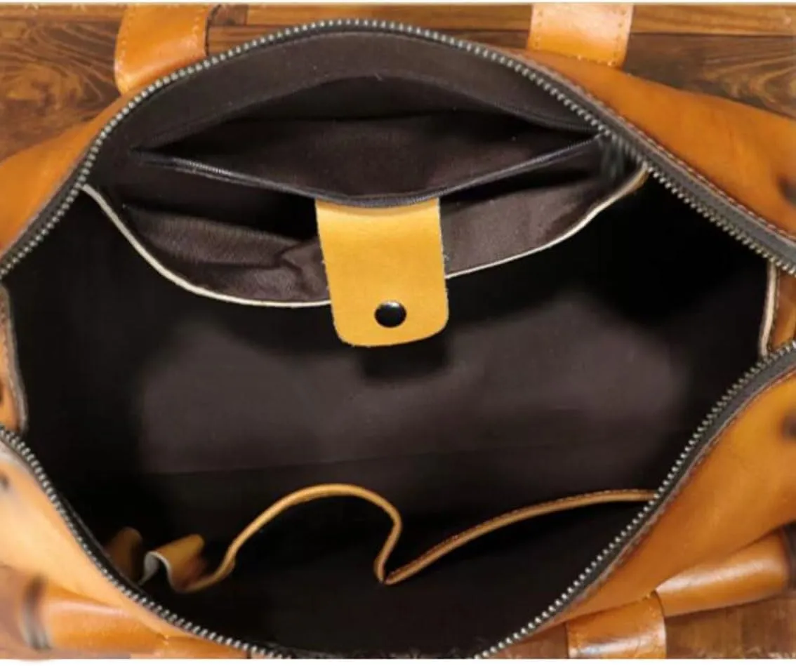 Mens Handbags Messenger Shoulder Bags Genuine Leather Business Briefcases Laptop Bags Crossbody Bags 14.6Inch
