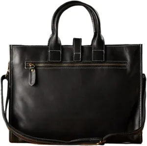 Mens Handbags Messenger Shoulder Bags Genuine Leather Business Briefcases Laptop Bags Crossbody Bags 14.6Inch