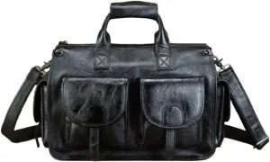 Mens Handbags Messenger Shoulder Bags Genuine Leather Business Briefcases Laptop Bags Crossbody Bags 14.6Inch