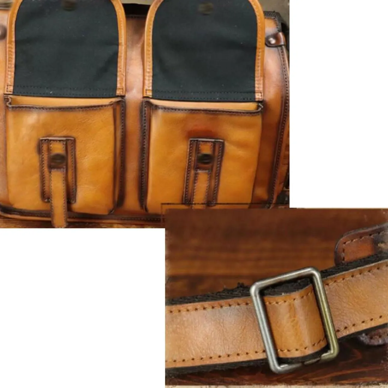 Mens Handbags Messenger Shoulder Bags Genuine Leather Business Briefcases Laptop Bags Crossbody Bags 14.6Inch