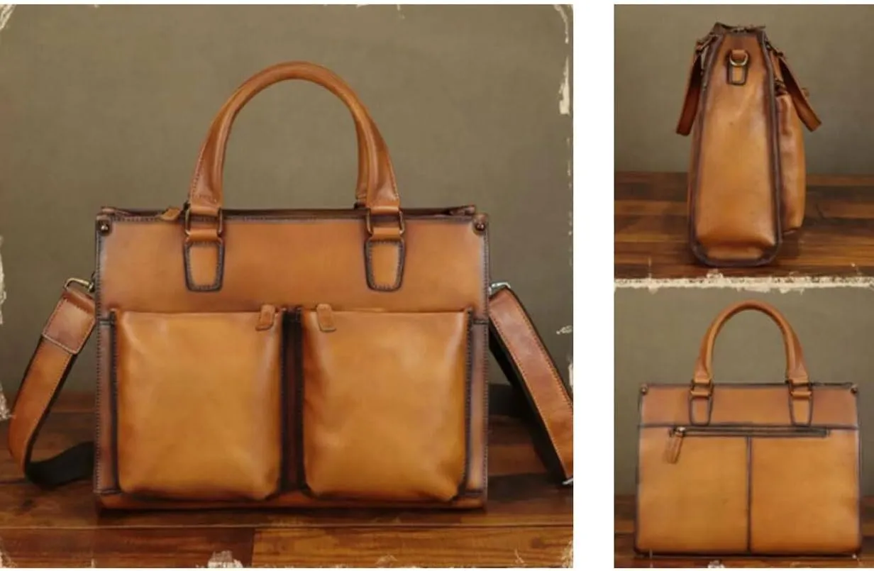 Mens Handbags Messenger Shoulder Bags Genuine Leather Business Briefcases Laptop Bags Crossbody Bags Computer Bags