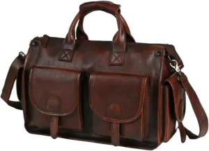 Mens Handbags Messenger Shoulder Bags Genuine Leather Business Briefcases Laptop Bags Travel Bags 14.6Inch