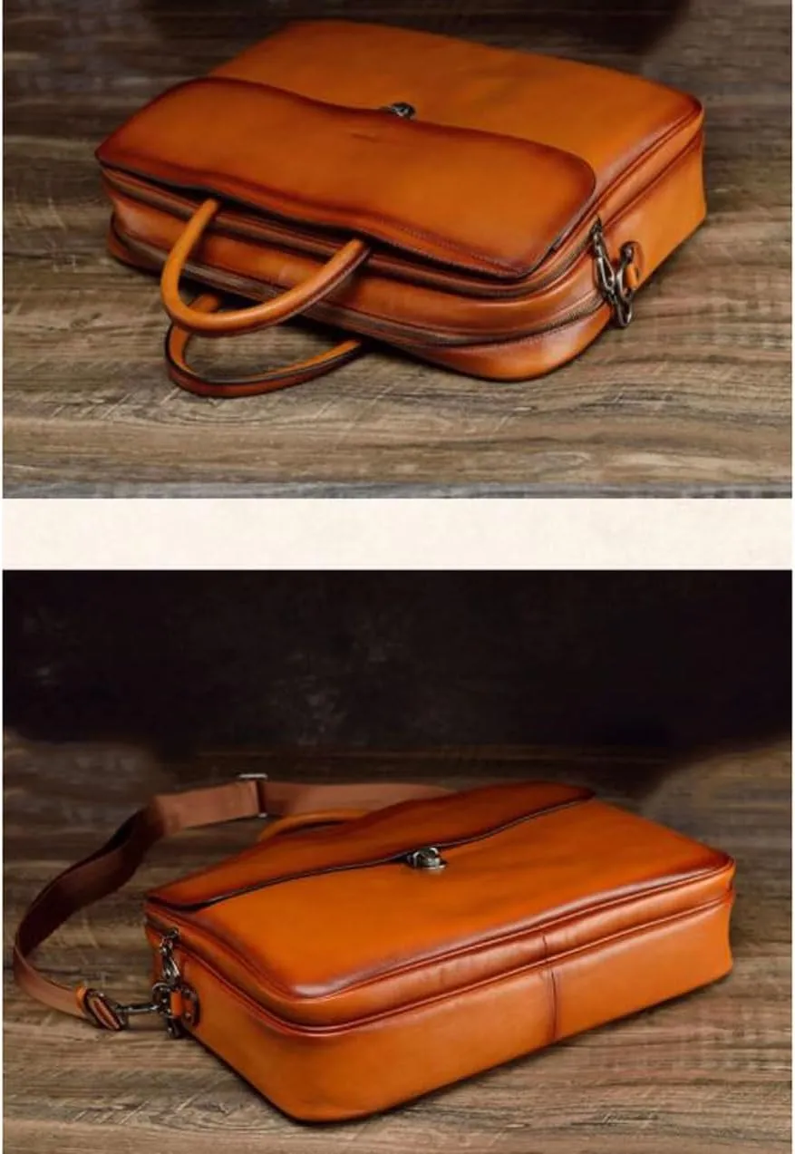 Mens Handbags Messenger Shoulder Bags Genuine Leather Laptop Bags Crossbody Bags Carrying Cases Business Briefcases