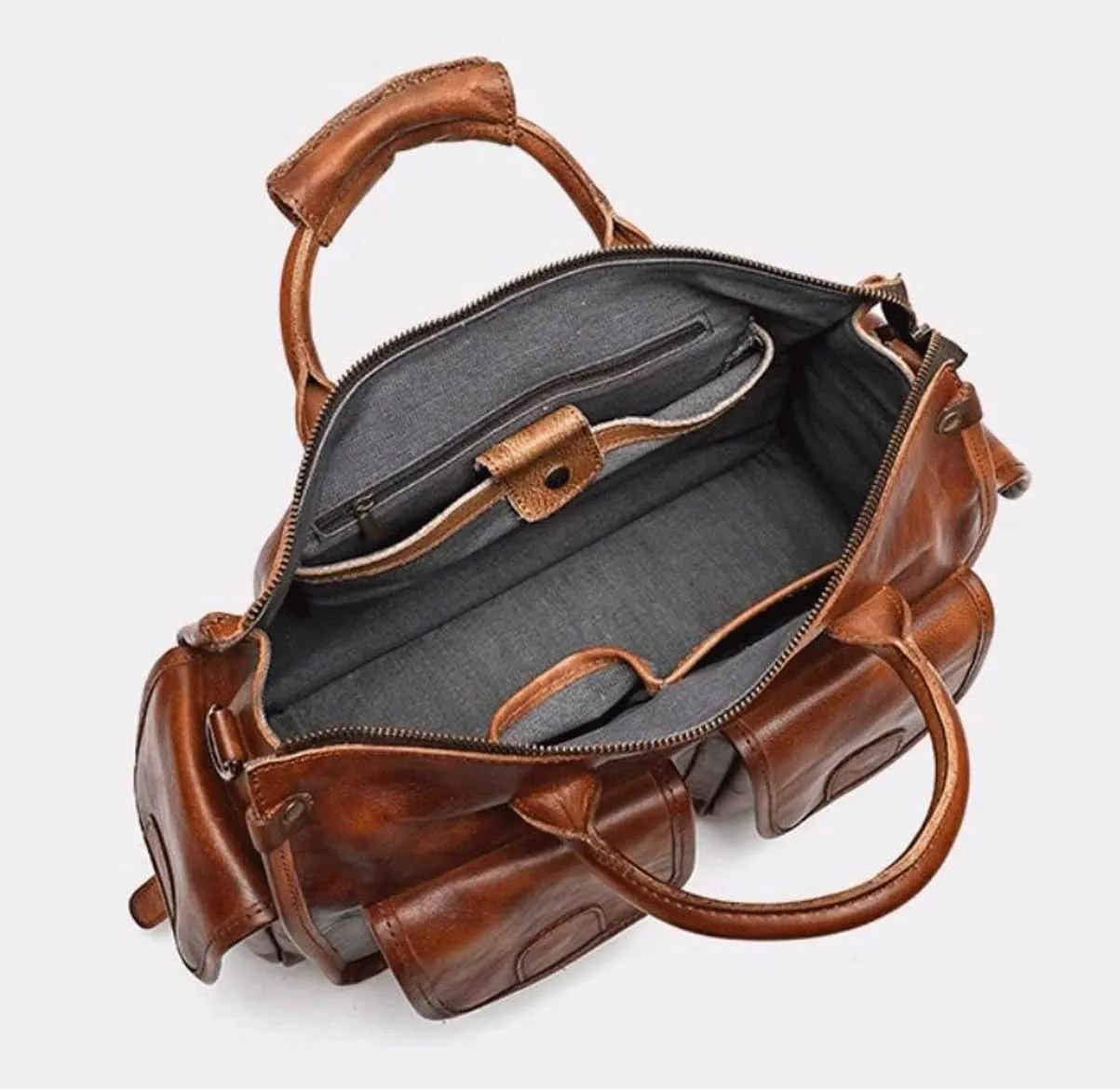 Mens Handbags Messenger Shoulder Bags Travel Bags Genuine Leather Business Briefcases Laptop Bags