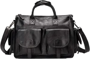 Mens Handbags Messenger Shoulder Bags Travel Bags Genuine Leather Business Briefcases Laptop Bags