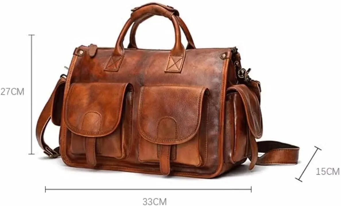 Mens Handbags Messenger Shoulder Bags Travel Bags Genuine Leather Business Briefcases Laptop Bags