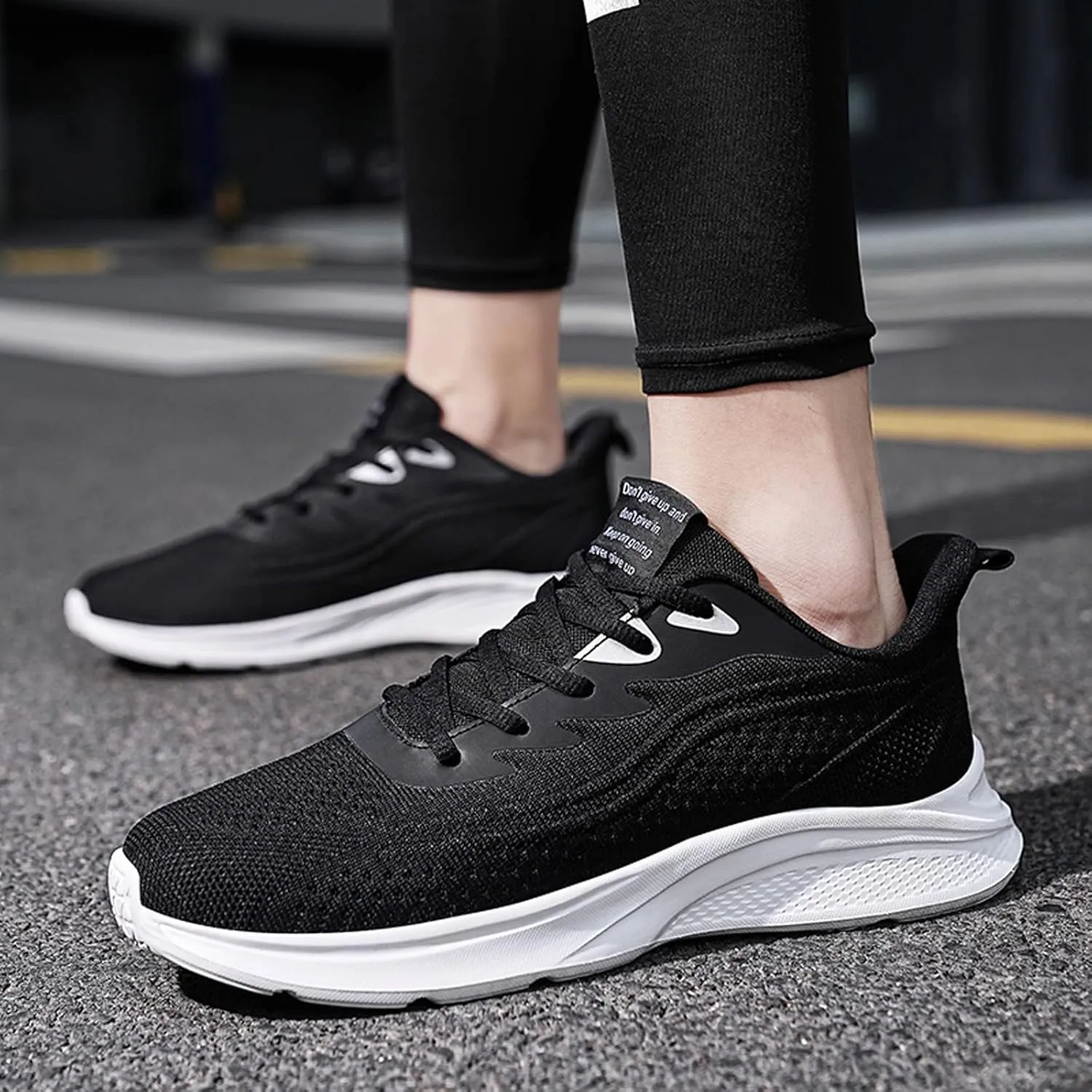 Mens Shoes Mesh Breathable Lace Up Solid Color Casual Fashion Simple Shoes Running Sneaker Organizers and Storage Men
