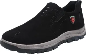 Mens Slip On Sneakers Suede Orthopedic Walking Shoes Non Slip Casual High Top Sneaker Comfortable Lightweight Breathable Running Shoes