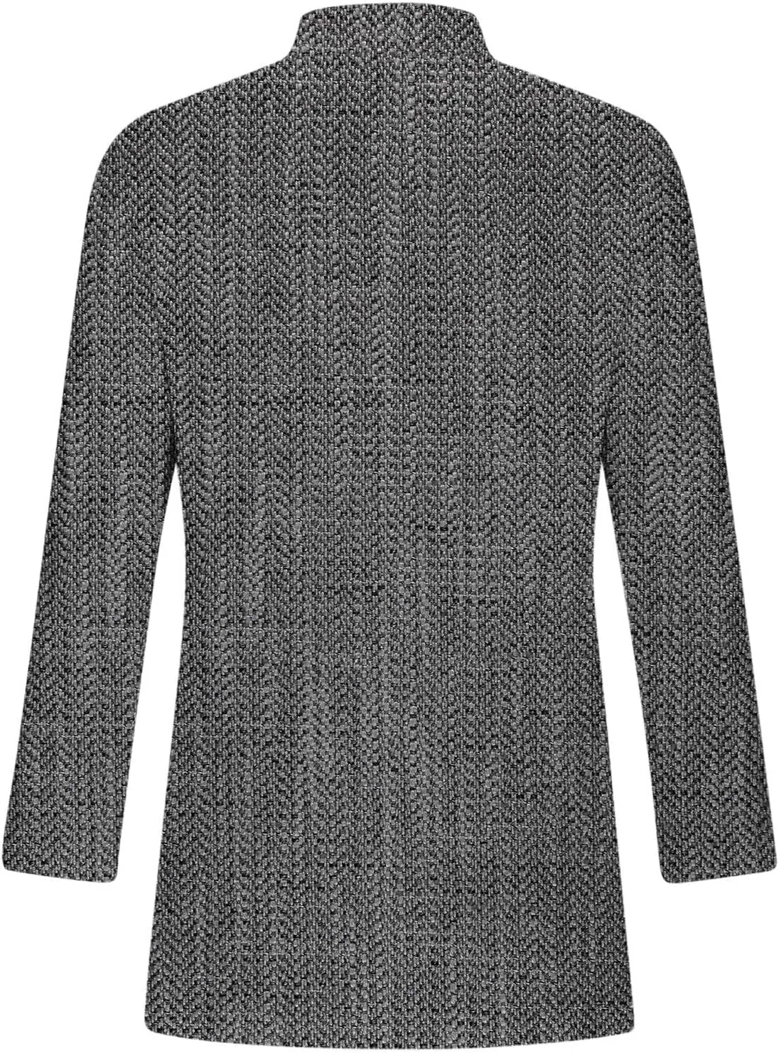 Mens Trench Coat Classic Printed Pea Coat Winter Long Single Breasted Classic Stylish Business Cardigan Overcoat