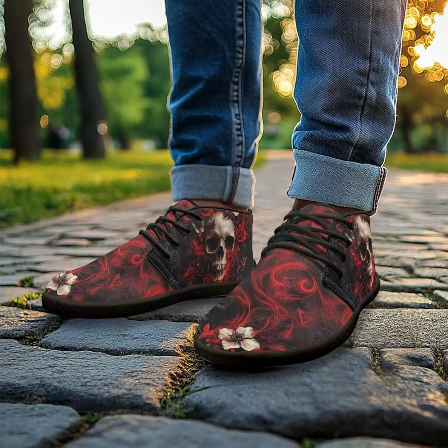 Men's Wide Barefoot Shoes Lace-Up Design Minimalist Sneakers Anti Skid Memory Foam Sport Shoes US 6-14