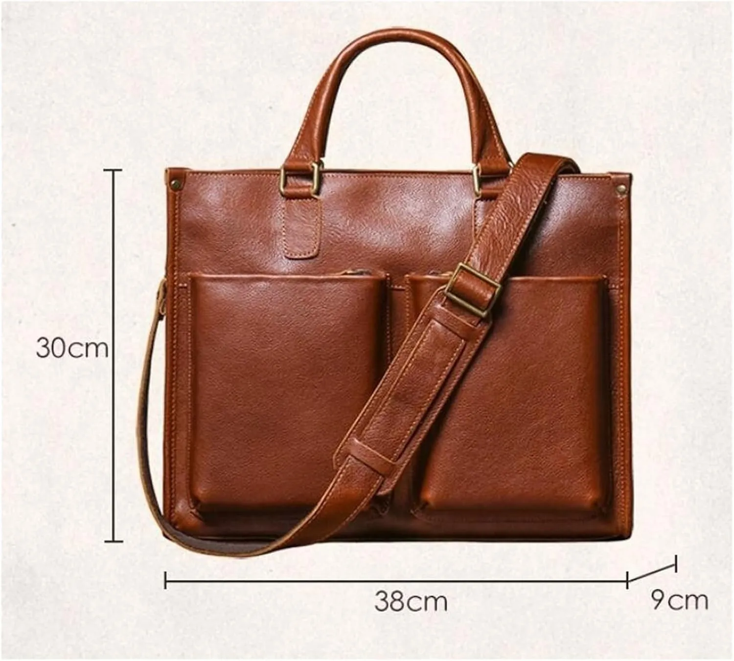 Messenger Shoulder Bags Mens Genuine Leather Laptop Bags Handbags Crossbody Bags Business Briefcases 15Inch