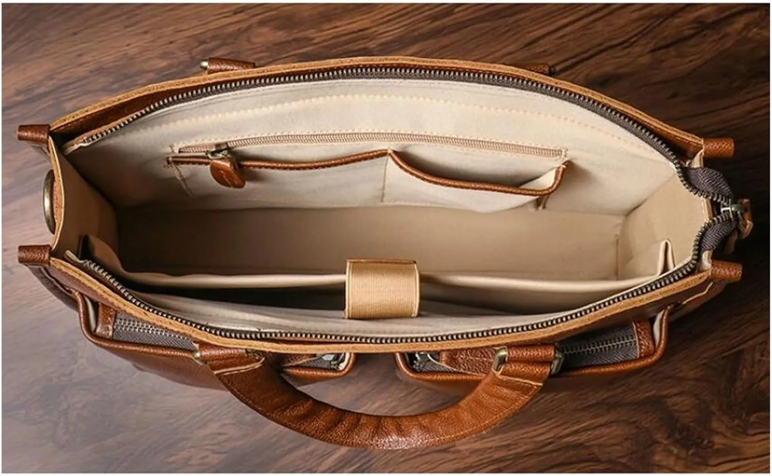 Messenger Shoulder Bags Mens Genuine Leather Laptop Bags Handbags Crossbody Bags Business Briefcases 15Inch