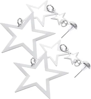 Milisten 1 Pair Minimalist Star Dangle Earrings for Women Design Fashionable Jewelry for Daily Wear and Special Occasions Comfortable Materials