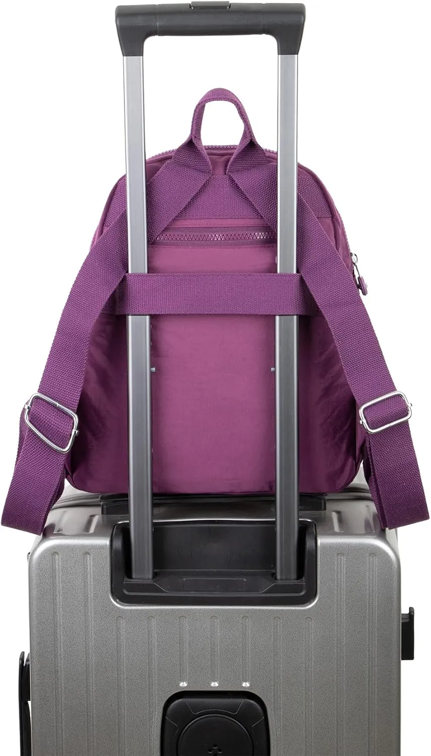 Mini Backpack Purse for Women,Small Nylon backpacks for Ladies Backpacks Women Anti Theft Travel Bag (Purple)
