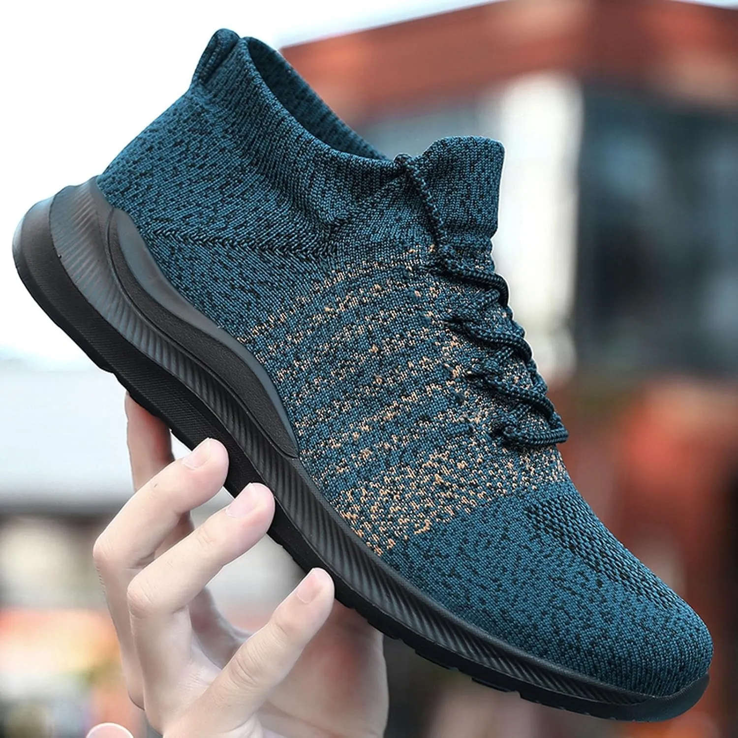 New Oversized Woven Sneakers Sports Casual Couple Hike Shoes Fashionable Airy Lightweight Trendy Mens Sneaker