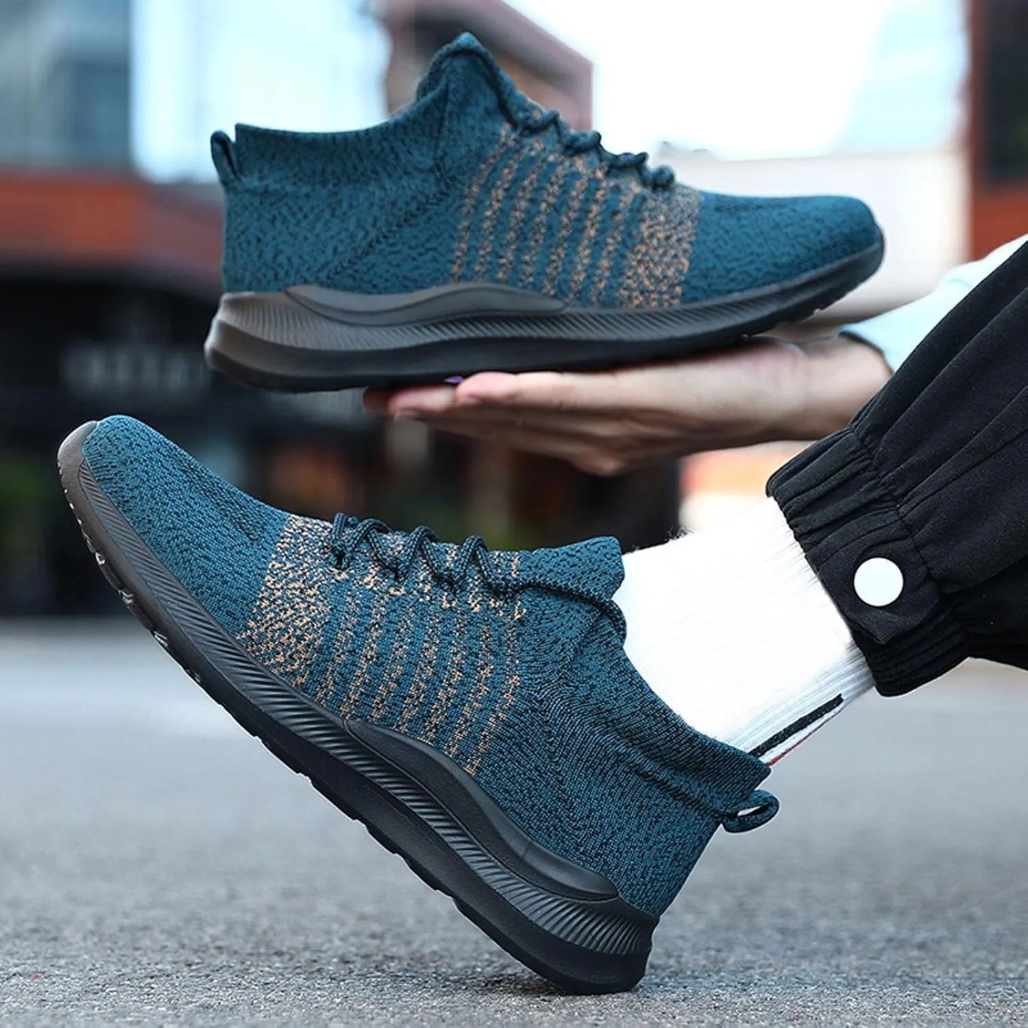 New Oversized Woven Sneakers Sports Casual Couple Hike Shoes Fashionable Airy Lightweight Trendy Mens Sneaker