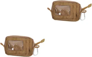 NOLITOY 2 Pcs Lightweight Waist Bag Nylon Travel Pouch for Secure Storage on The Go