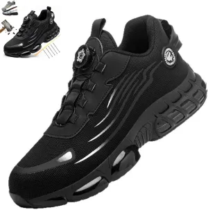 Noozier Safety Shoes Mens Steel Toe, Noozier Slip on Comfortable Lightweight Healthy & Non-Slip Work Wide, Safety Air Cushioned Sneakes for Women/Men