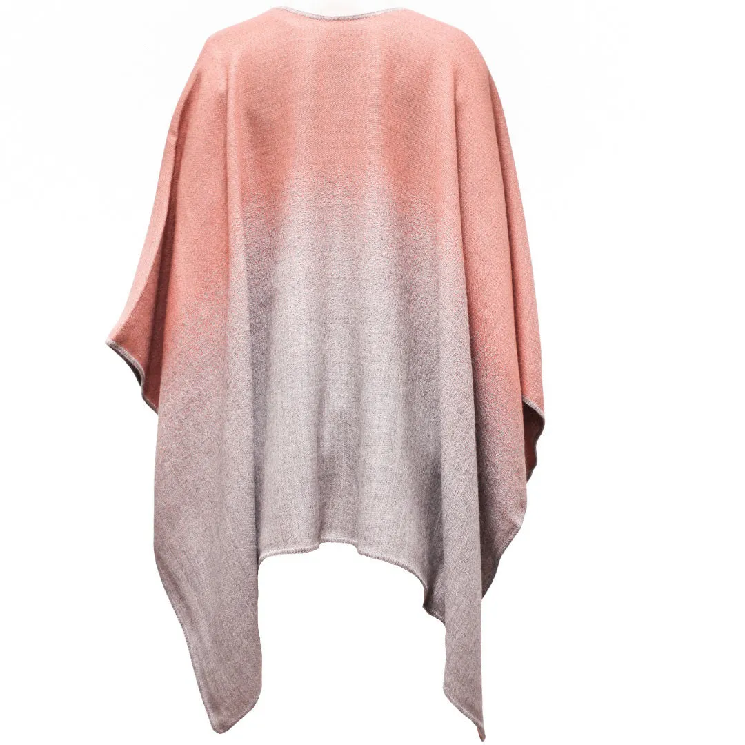 OMBRE ALPACA CAPE (MELON)