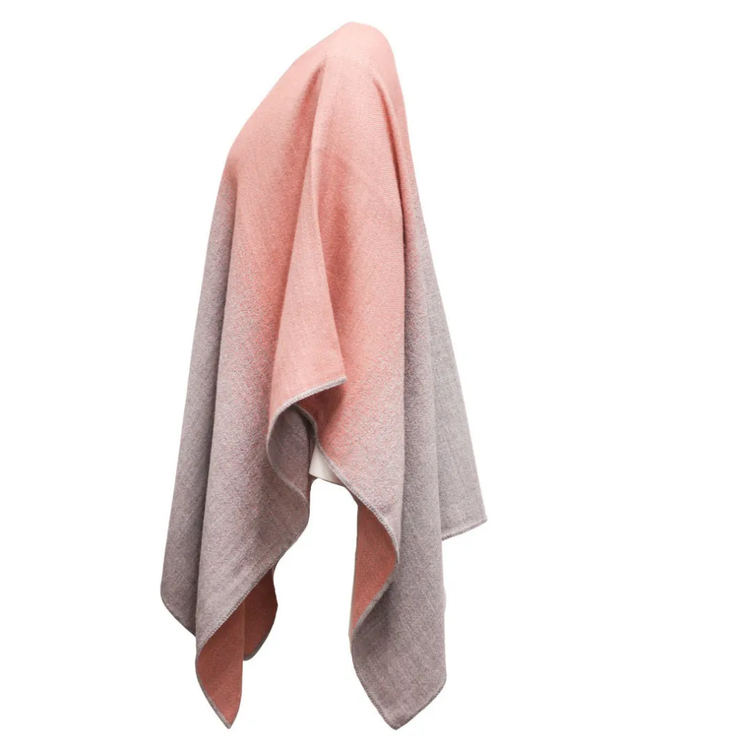 OMBRE ALPACA CAPE (MELON)