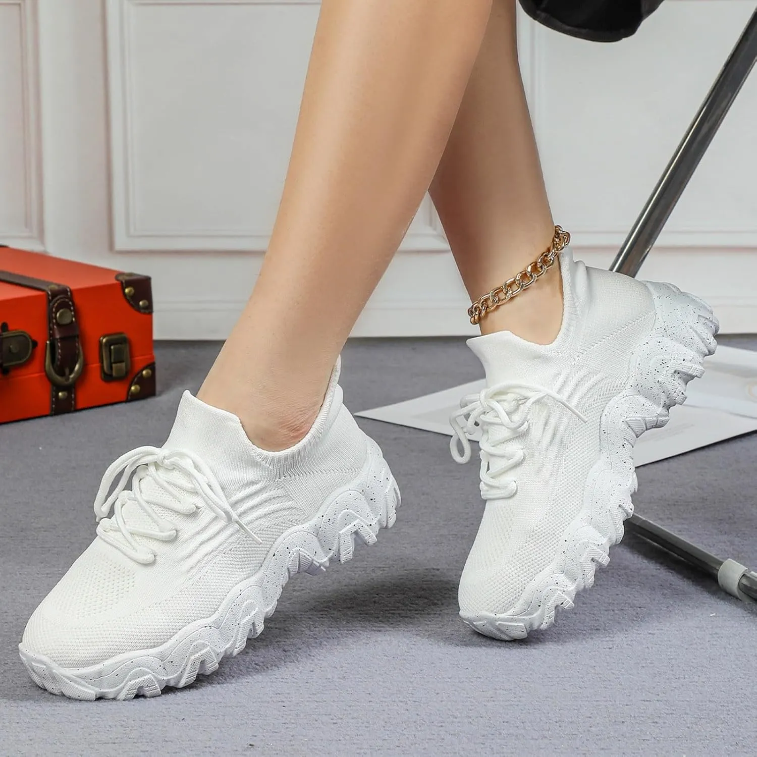 Orthopedic Shoes for Women Men,Arch Support Ortho Pro Shoes,Comfort Wear Orthowear Shoe,Lightweight Breathable Woven Mesh Orthopedic Sneakers,Non-Slip Tennis Walking Running Sneakers Footwear
