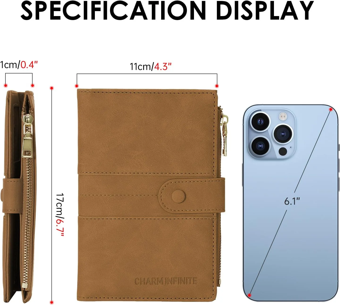 Passport Holder for Women Men Slim RFID Blocking Travel Passport Cover Wallet Purse with Zipper Pocket and Vaccine Card Slot