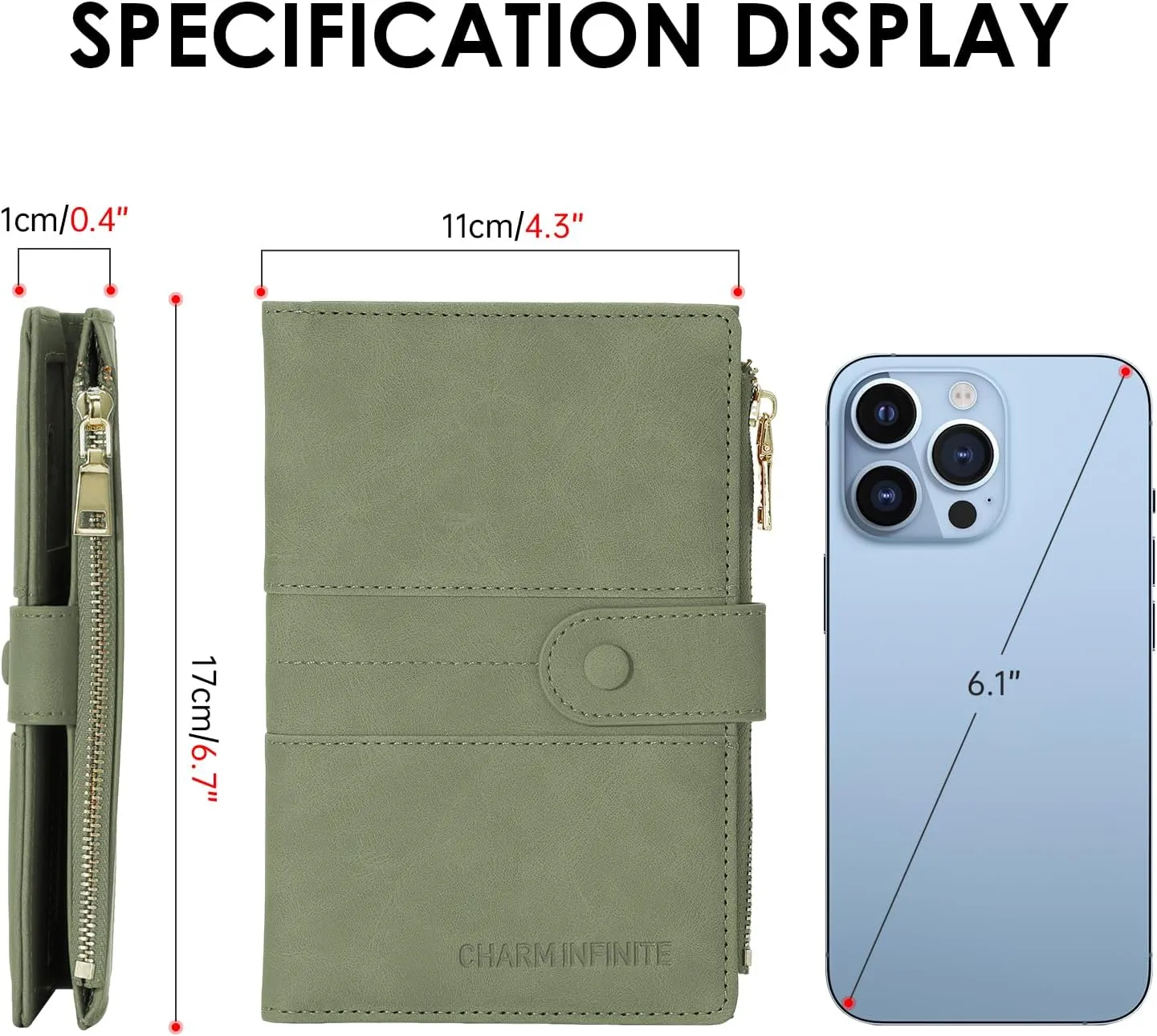 Passport Holder for Women Men Slim RFID Blocking Travel Passport Cover Wallet Purse with Zipper Pocket and Vaccine Card Slot
