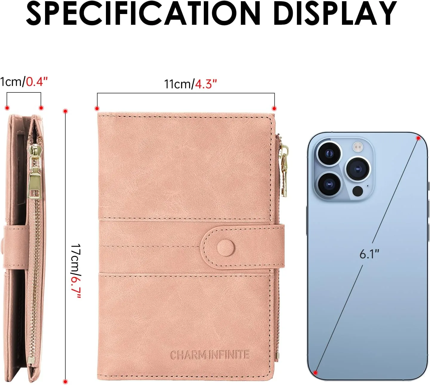 Passport Holder for Women Men Slim RFID Blocking Travel Passport Cover Wallet Purse with Zipper Pocket and Vaccine Card Slot