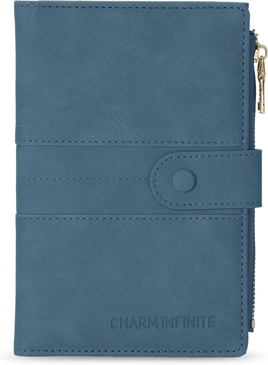 Passport Holder for Women Men Slim RFID Blocking Travel Passport Cover Wallet Purse with Zipper Pocket and Vaccine Card Slot