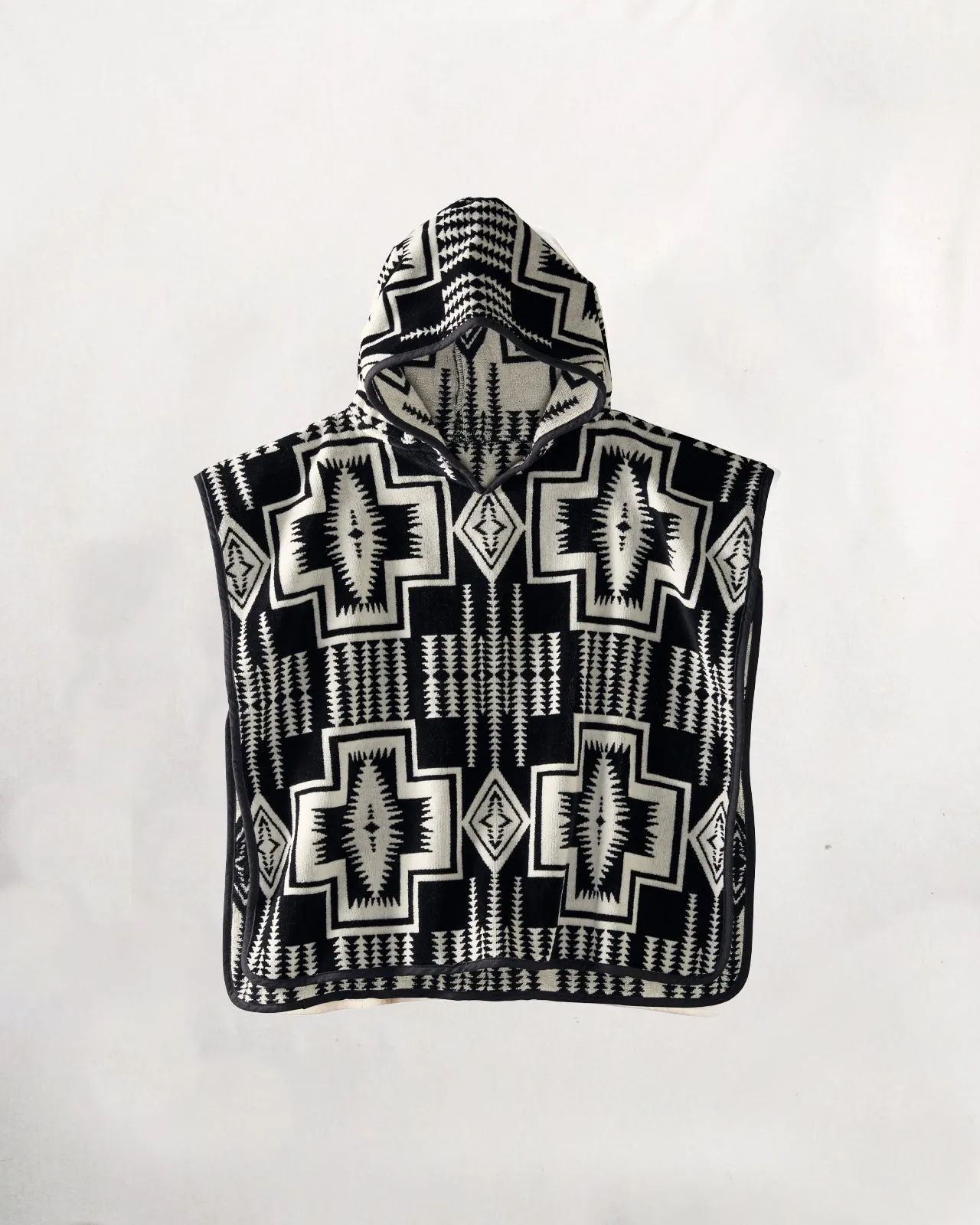 Pendleton Child Jacquard Hooded Towel Harding Black