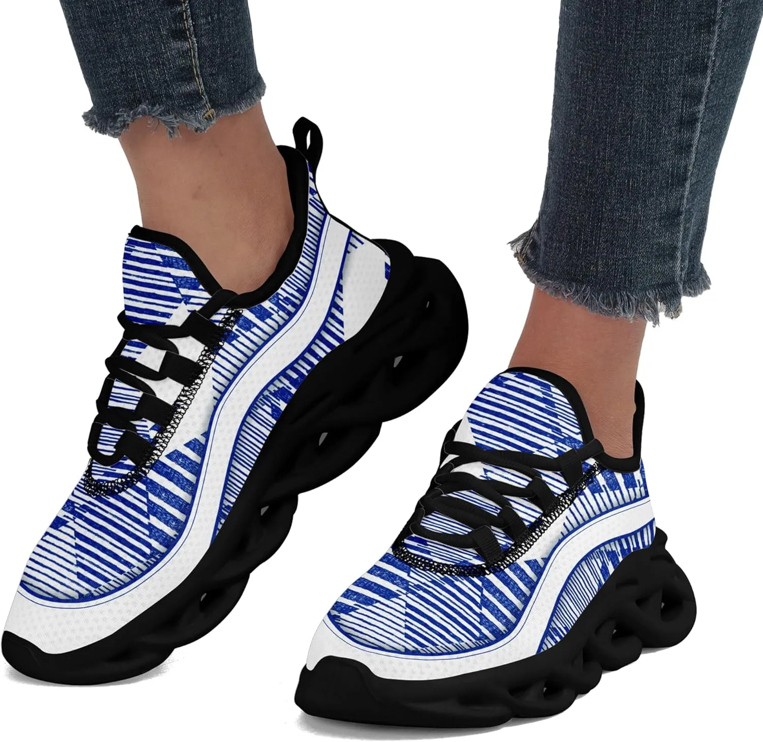 Personalized Men's Running Shoes, Customizable Non-Slip Gym Sneakers for Women Workouts Walking Tennis Daily Use