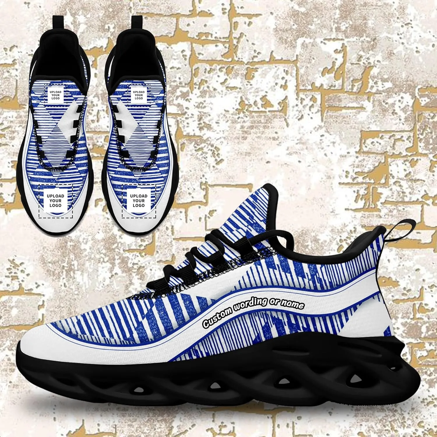Personalized Men's Running Shoes, Customizable Non-Slip Gym Sneakers for Women Workouts Walking Tennis Daily Use