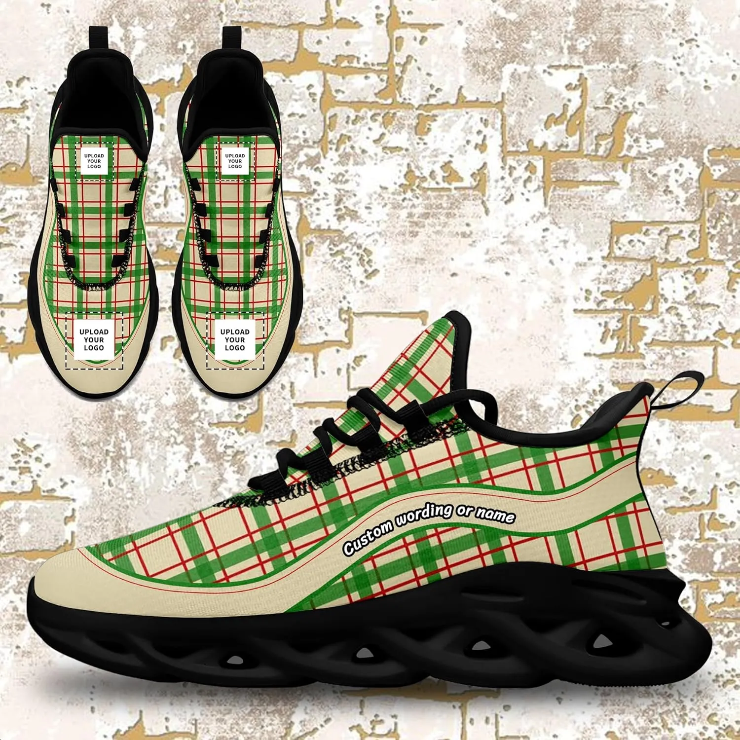 Personalized Men's Running Shoes, Customizable Non-Slip Gym Sneakers for Women Workouts Walking Tennis Daily Use