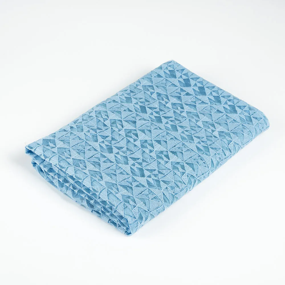 Polyester Check Pattern Lace Fabric