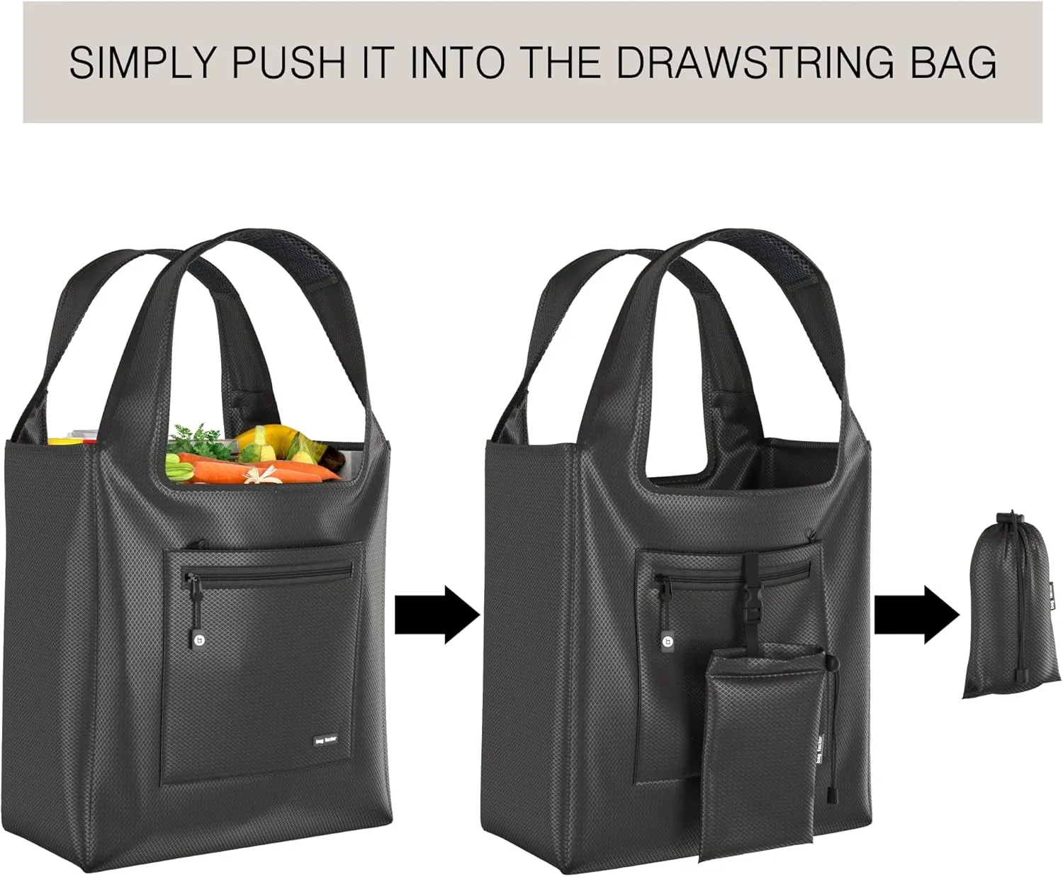 Premium Reusable Grocery Bag  Bag Factor Heavy Duty Foldable Shopping Bag Tote