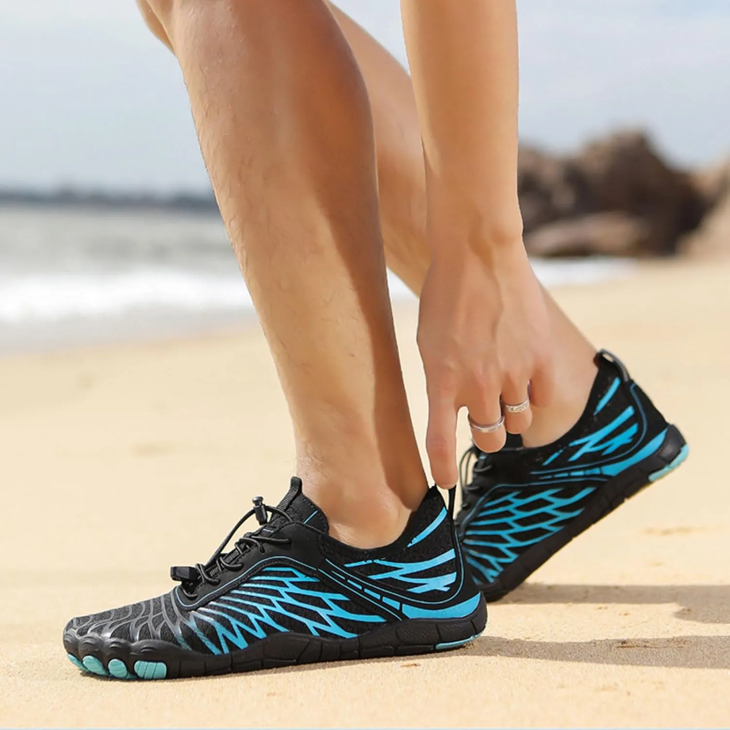Pro Hike Barefoot Shoes for Women Men with Wide Toe Box, Healthy & Non-Slip Breathable Footwear Barefoot Shoes Beach Pool Swim Surf Hiking Walking Shoes
