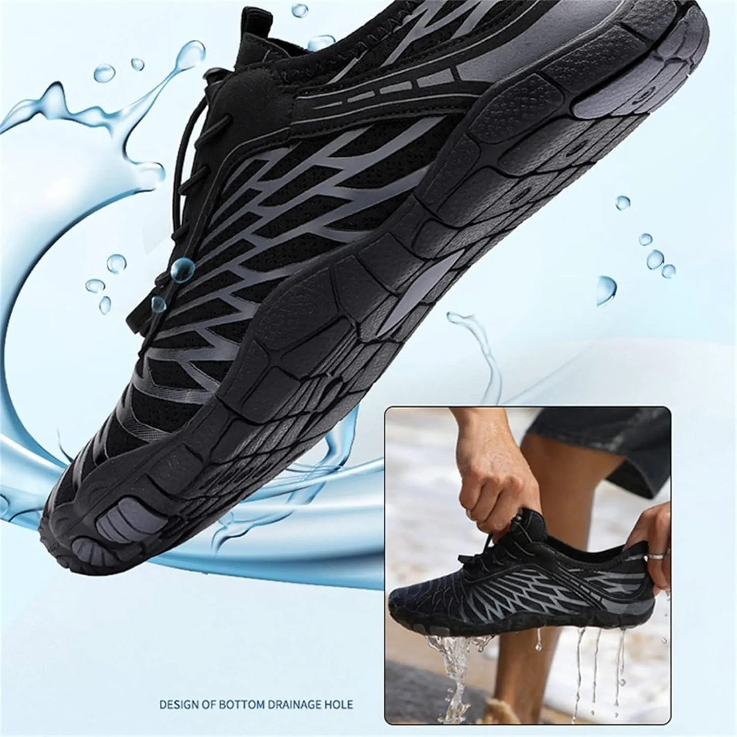 Pro Hike Barefoot Shoes for Women Men with Wide Toe Box, Healthy & Non-Slip Breathable Footwear Barefoot Shoes Beach Pool Swim Surf Hiking Walking Shoes