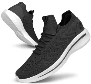Pujcs Mens Walking Shoes Non Slip Running Shoes Breathable Slip on Sneakers Lightwight Gym Tennis Shoes for Men